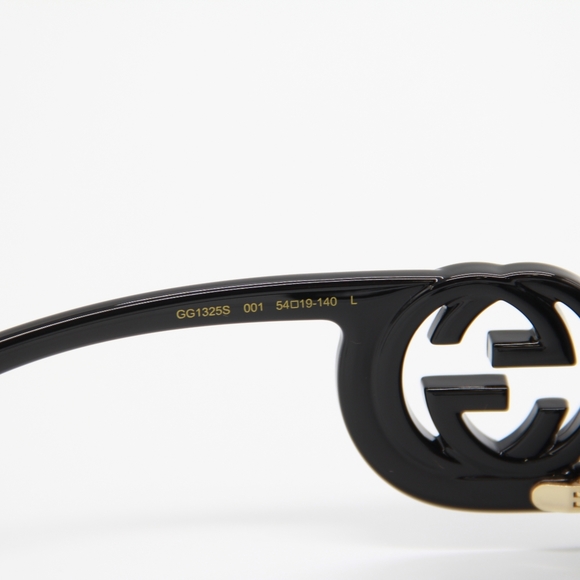 NEW GUCCI GG1325S 001 SQUARE BLACK WOMEN GUCCI SUNGLASSES - Picture 10 of 13